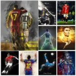 Messi Cristiano Ronaldo Football Star Canvas Wall Painting Home Decor Canvas Painting Print Art Gift